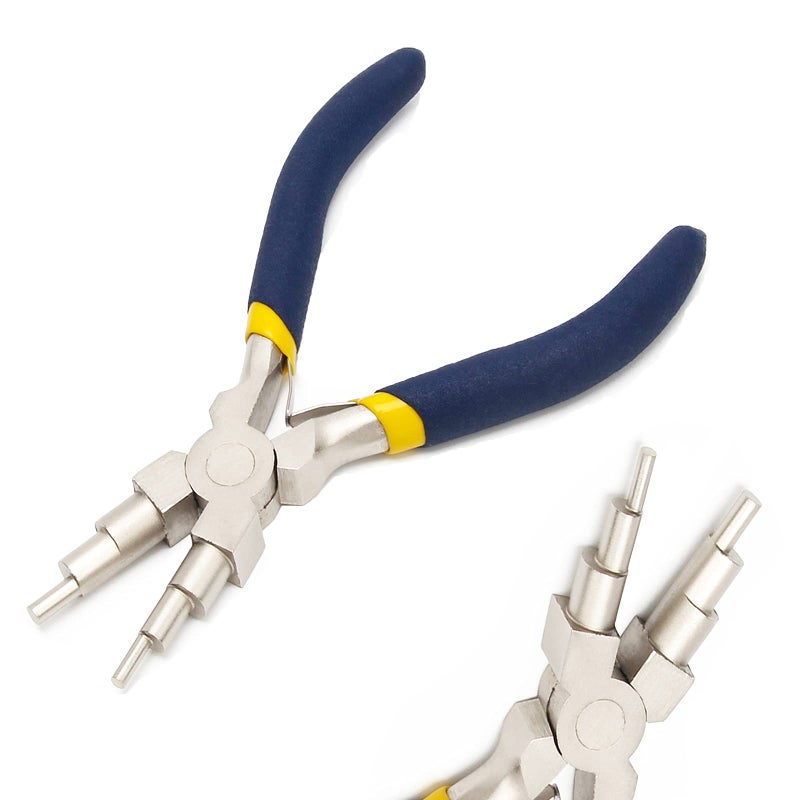Anglekai 6 Step Jewelry Bail Making Pliers  AngleKai 3-10mm Wire Looping Forming Pliers Wire Wrapping Tools Looper Pliers for Jewelry Making with Non-Slip Handle Round Nose Pliers Wire Bending Pliers (1) - Image 1